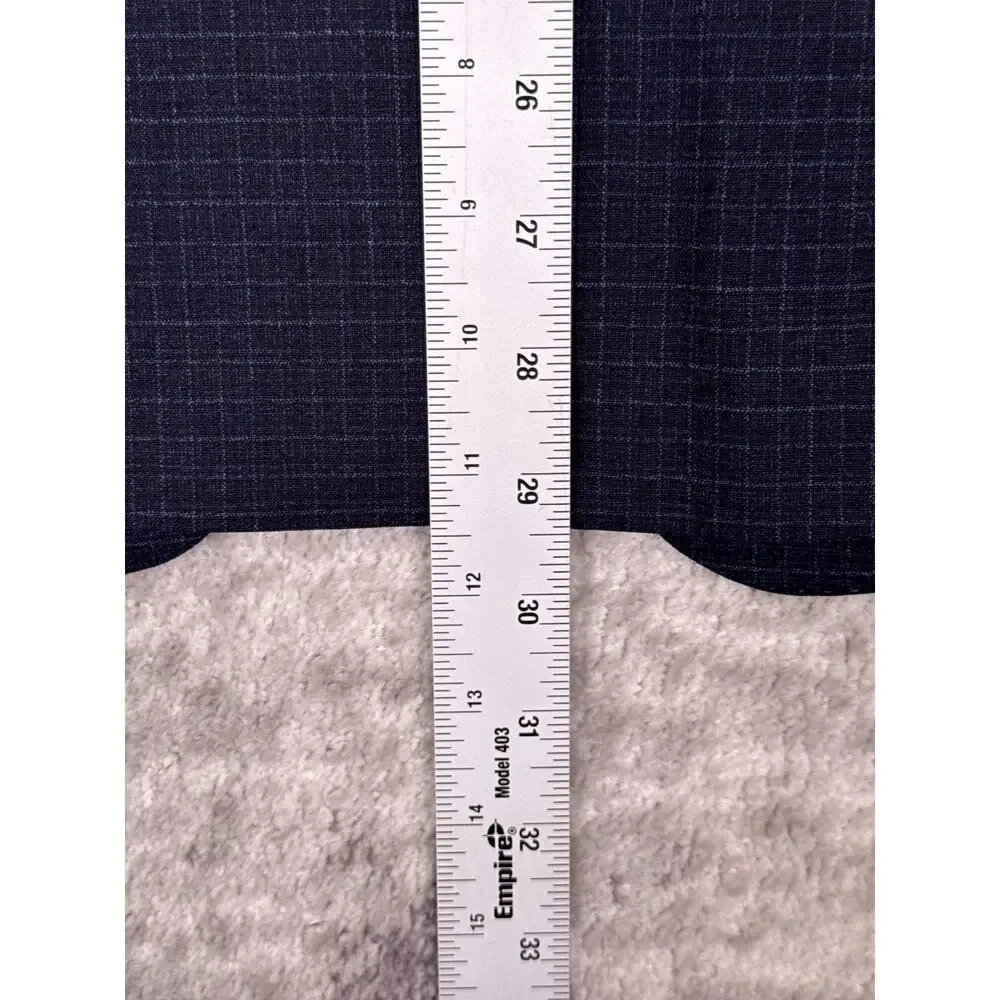 Theory Chambers Slim Fit Suit 42 R Mens Blue Wool Check Plaid 2 Piece